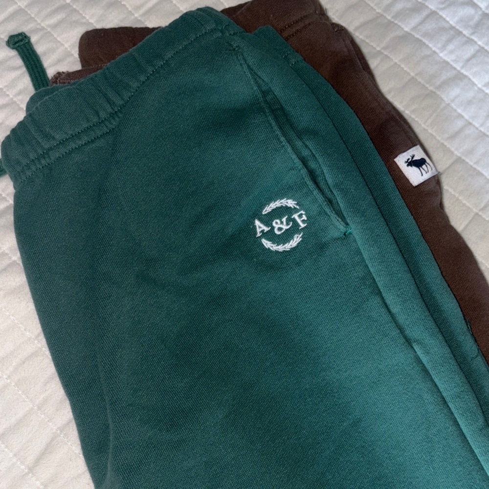 Abercrombie & Fitch Kids Green and Brown Joggers